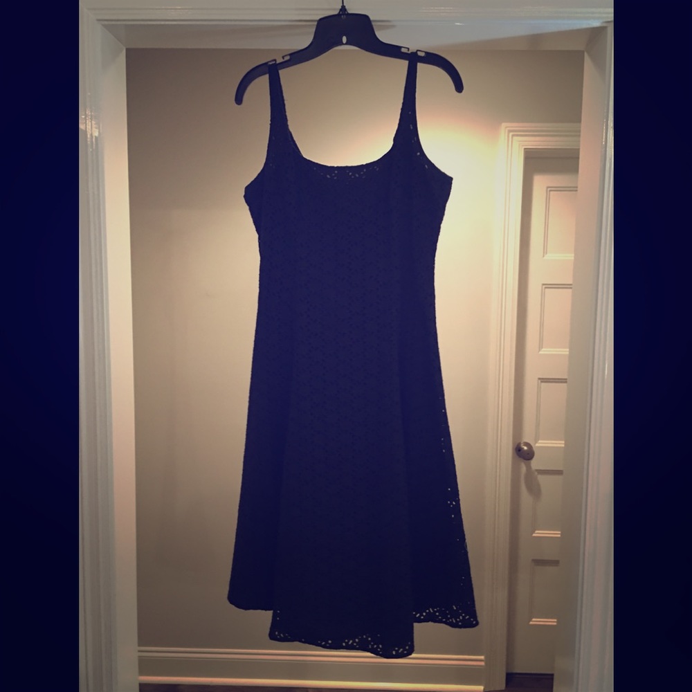Black eyelet dress