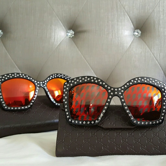 🔥LAST ONE🔥NIB GUCCI STAR STUDDED SUNGLASSES - Picture 6 of 8