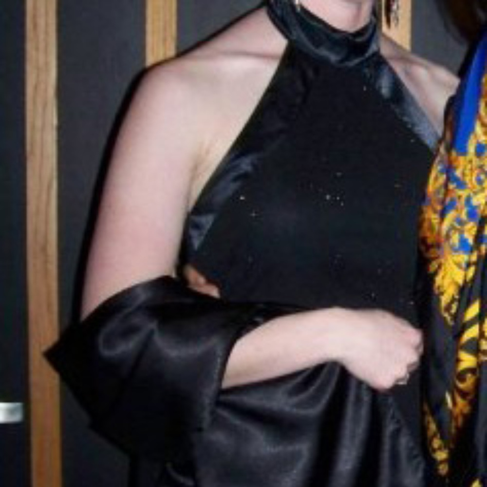 Forever 21 Sparkly Long Black Dress and Wrap