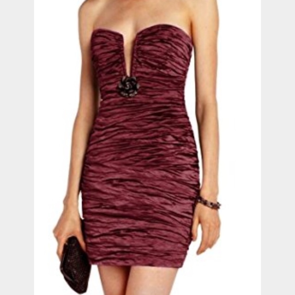 Ruby BCBGMaxAzria Tristina Ruched Cocktail Dress