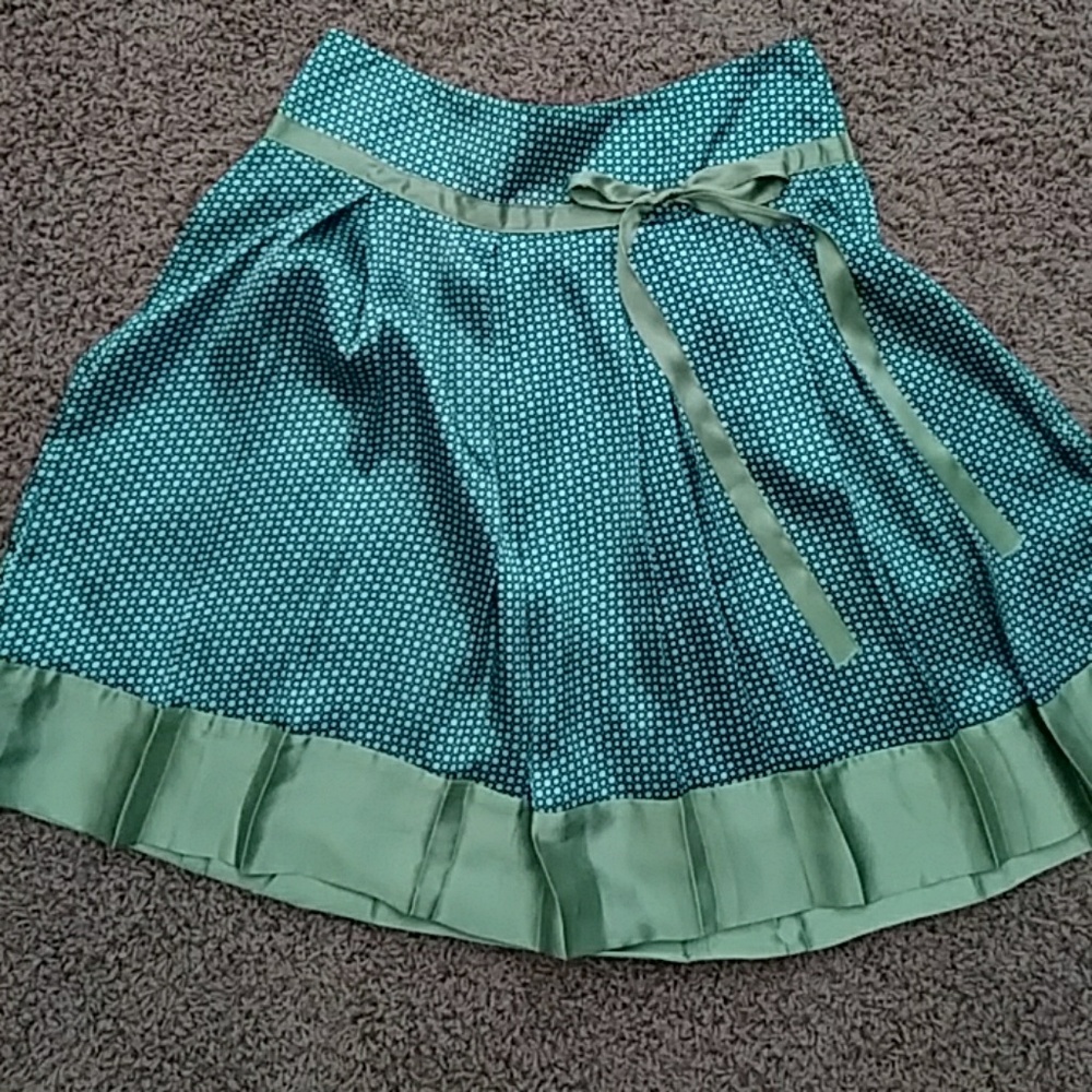 Satin polka dot midi skirt (S)