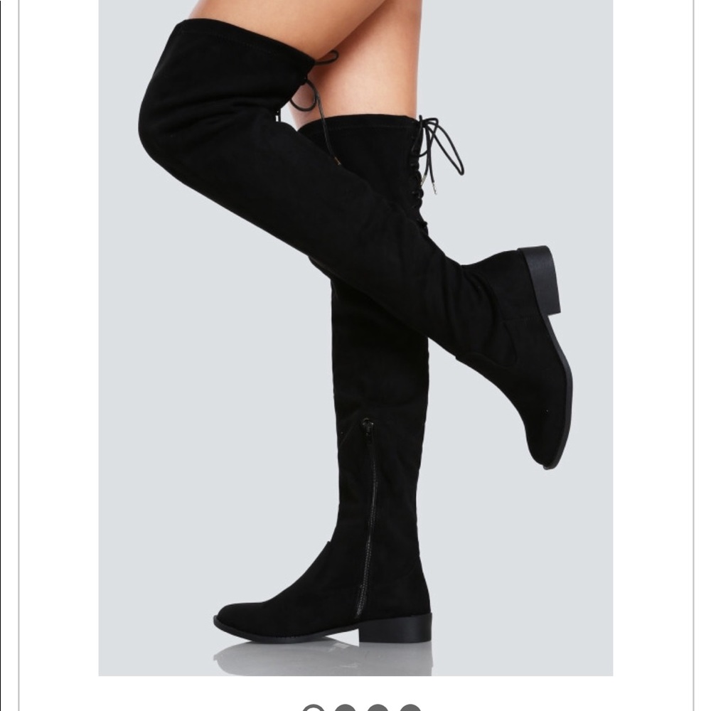 Thigh high boots worn once