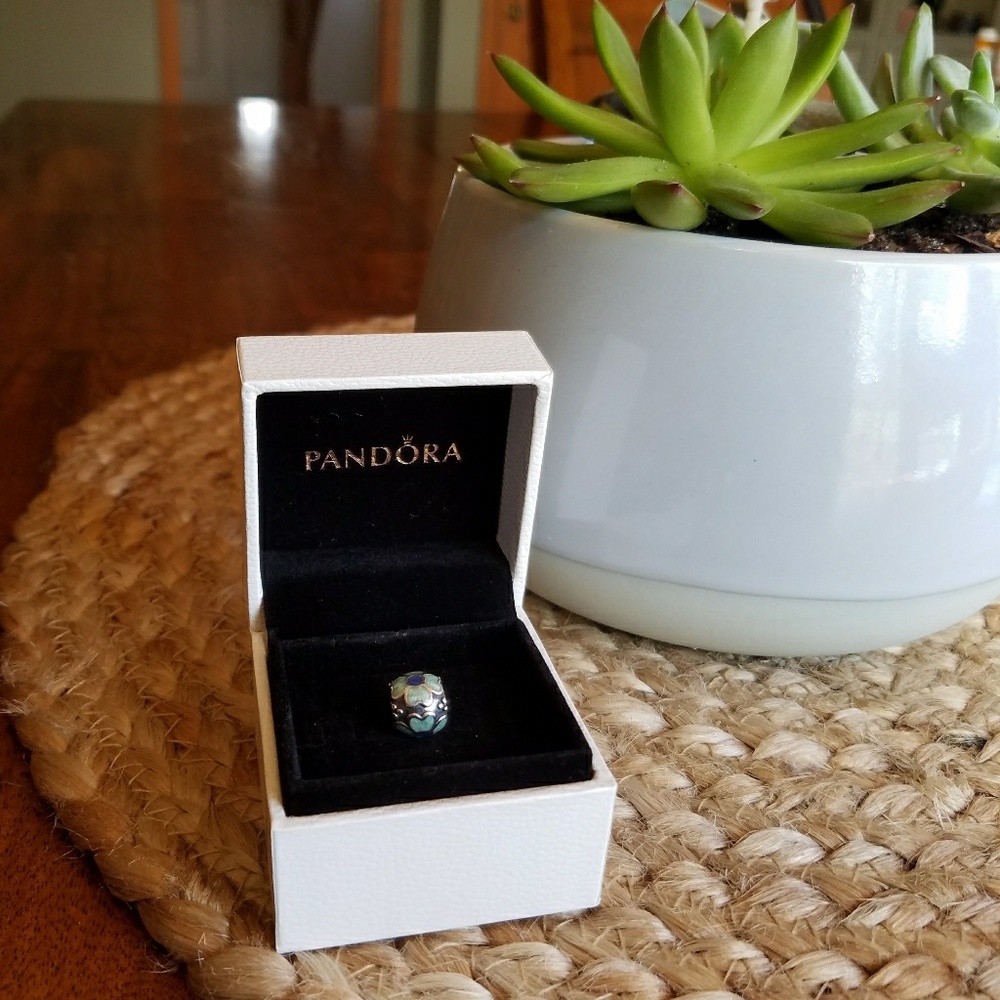 Pandora Daisy Blue Charm EUC