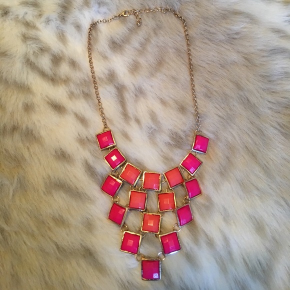 Robert Rose-Pink / Orange Gold tone Necklace - Picture 3 of 6