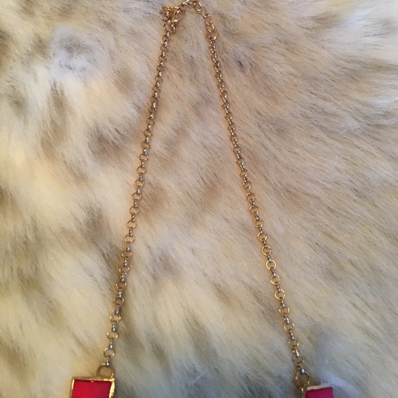 Robert Rose-Pink / Orange Gold tone Necklace - Picture 4 of 6