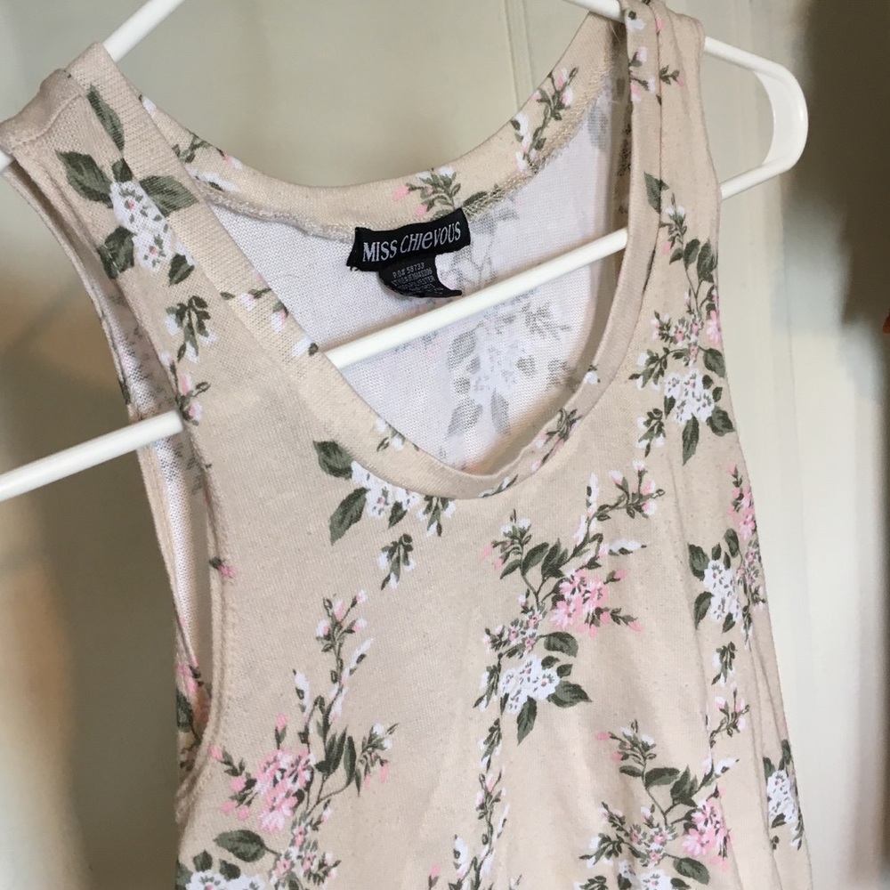 Flower patterned tank top