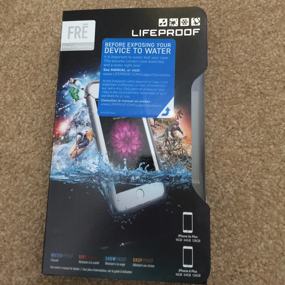 WHITE LIFEPROOF CASE FOR 6S plus or 6 plus