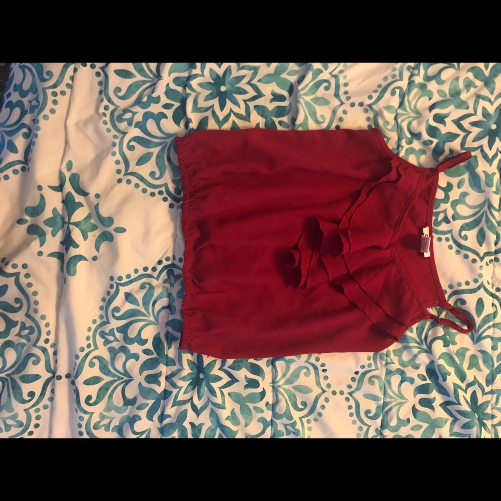 A red elegant party blouse