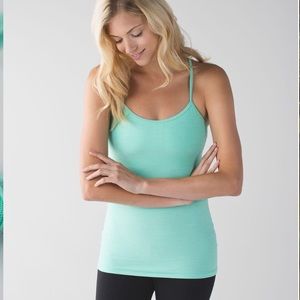 Lululemon Power Y Tank Heathered Menthol