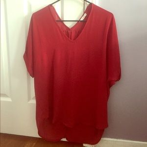 Red Short Sleeved Top