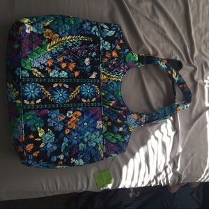 Vera Bradly laptop carryall midnight blues tote