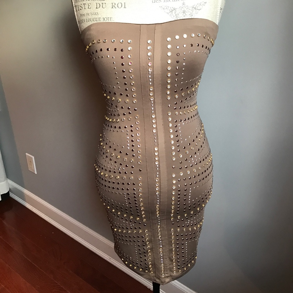 Nikibiki Tan Beaded Dress