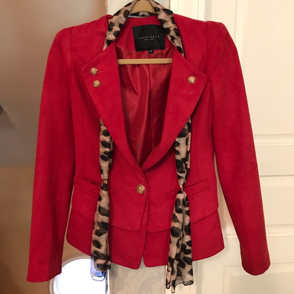 Red Blazer Ssemienne Medium Fits small/medium