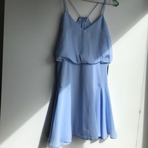 Never been worn light blue fit and flare dress