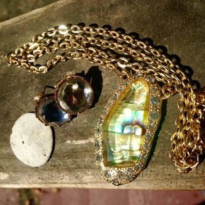 Vintage Gold Plated Necklace and Earring Set