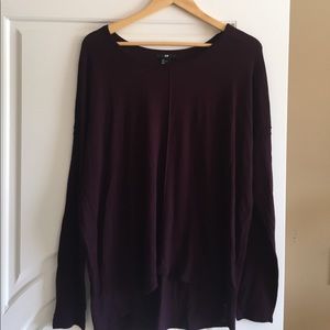 Burgundy long sleep top from H&M
