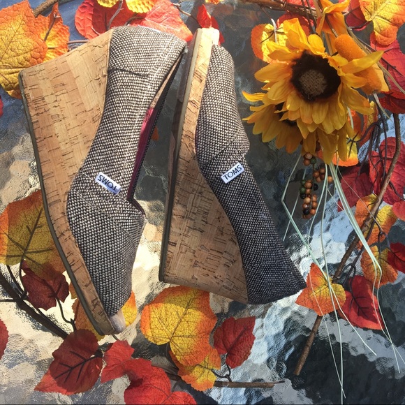 TOMS Shoes - ⬇️PRICE DROP⬇️TOMS TWEED WEDGES SIZE 9 1/2🌻