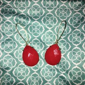Kendra Scott red Allison drop earrings