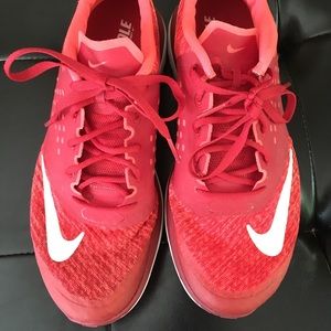 Red Nike Fitsole Running Shoes-EUC
