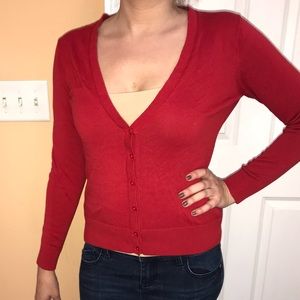 Banana Republic Red Cardigan
