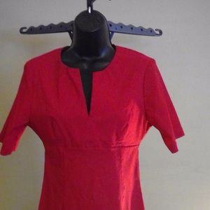 Short Sleeve Red Dress