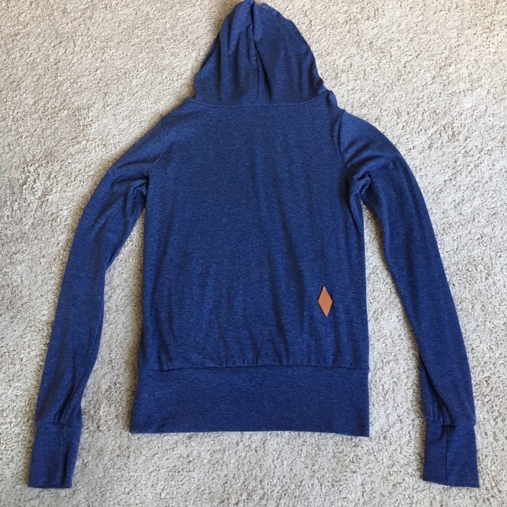 Blue Pullover Hoodie with Pockets - Picture 4 of 7