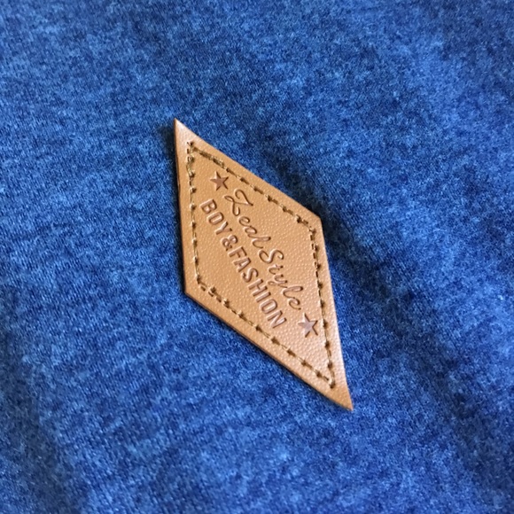 Blue Pullover Hoodie with Pockets - Picture 7 of 7