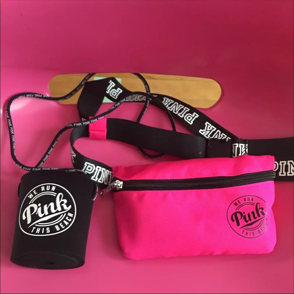 NWOT PINK Fanny Pack and Koozie Bundle!