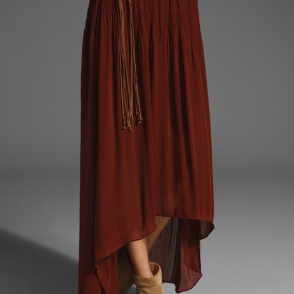 Sanctuary "Leotie" Crinkled asymmetric maxi skirt