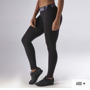 GYMSHARK FIT BLACK/LILAC LEGGING