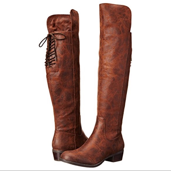 Free People Shoes - Distressed Brown Knee-High Riding Boot size 6