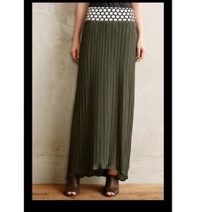 Dear Creature/Anthropology Olive green Maxi Skirt