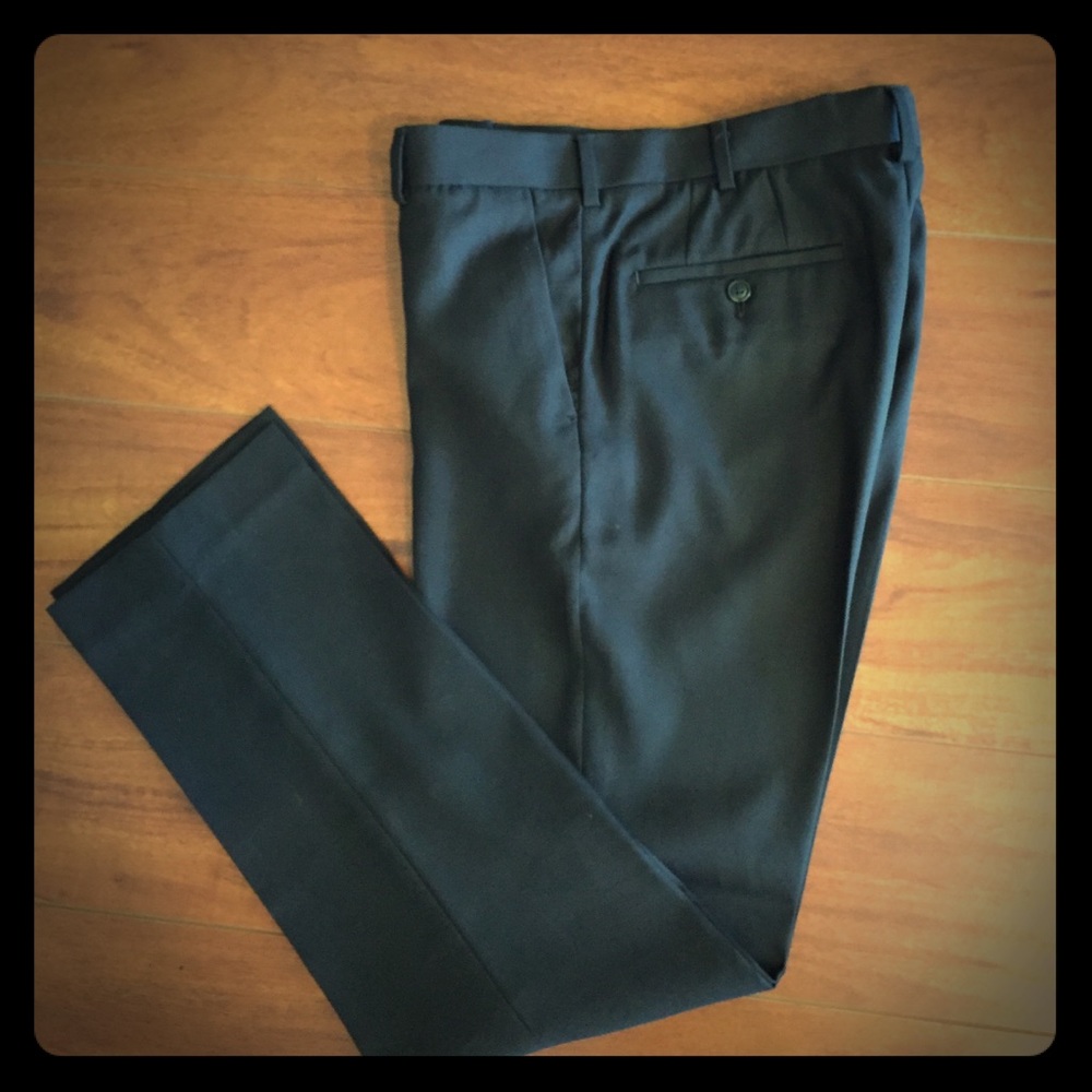 APT 9 MENS BLACK SLIM FIT DRESS PANTS 30X32