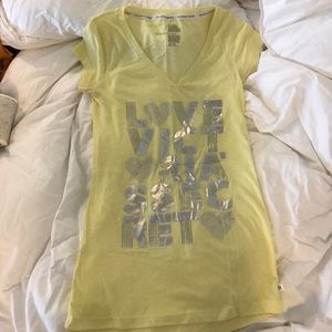 Yellow Victoria secret love pink top