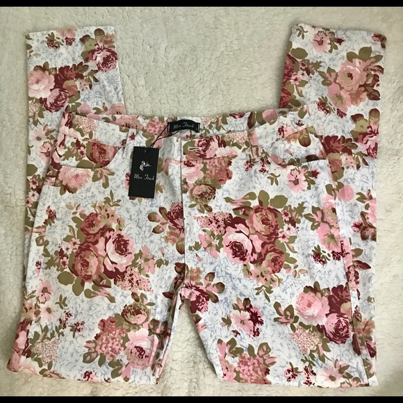 NWT Miss Finch Patterned Jeans Size L/30 - Picture 2 of 5