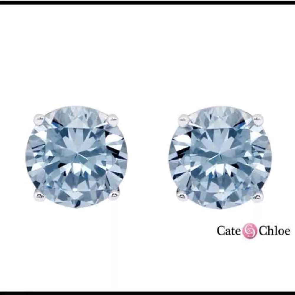 2Ct. Beyoncé Topaz Sterling studs NEW