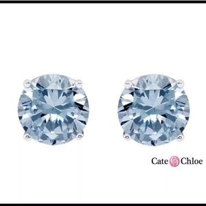 2Ct. Beyoncé Topaz Sterling studs NEW