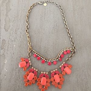 Stella & Dot Coral Bib Necklace