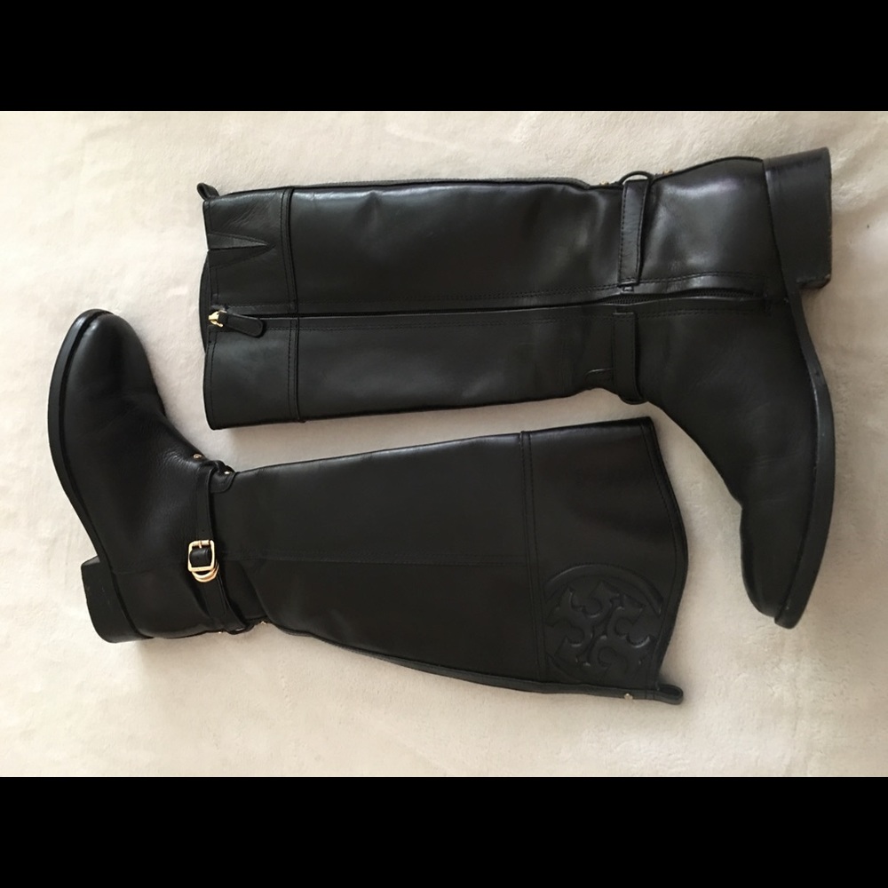 Black Leather Tory Burch Boot