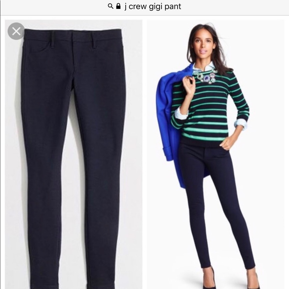 J Crew Gigi skinny sz 8 navy pants