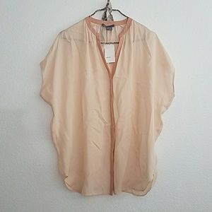 Vince blush 100% silk shirt blouse