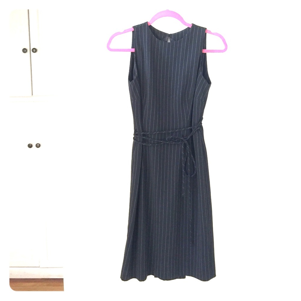 BCBG MaxAzria Collection pinstripe wrap dress 4
