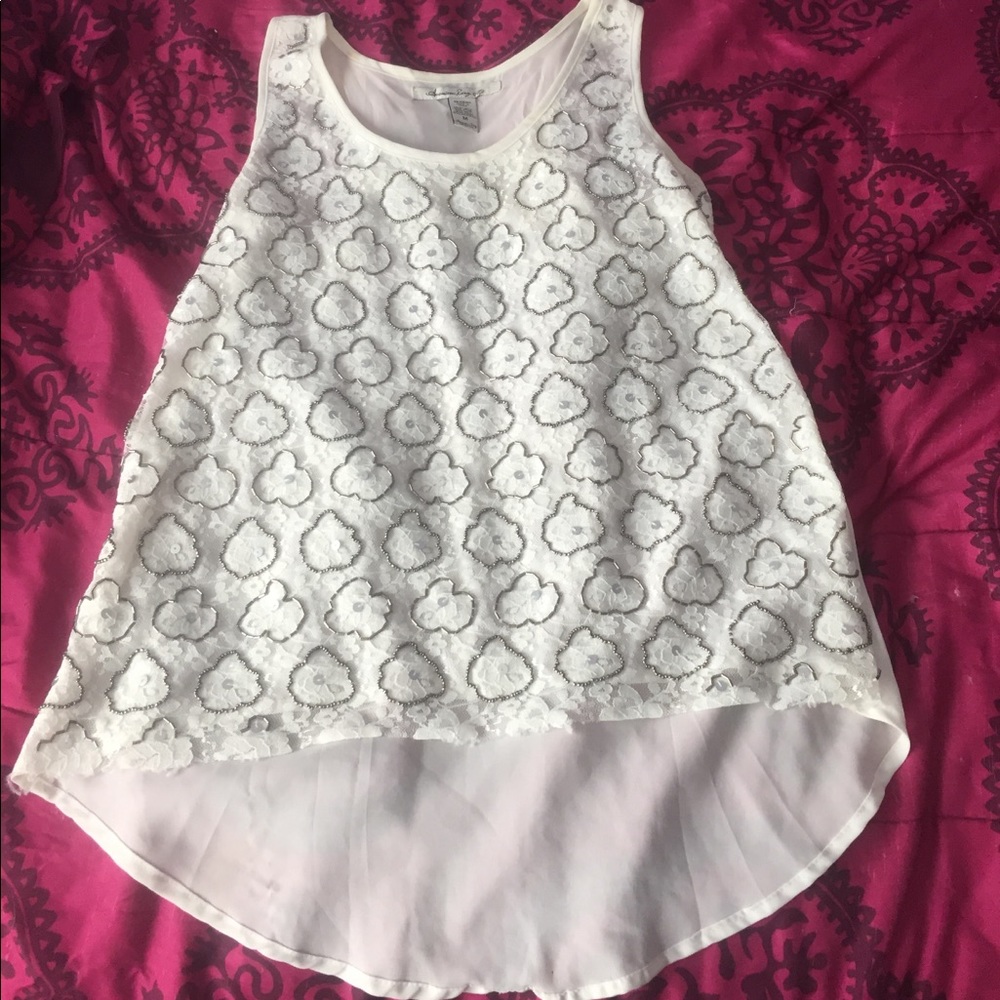 Crochet and beaded American rag top.