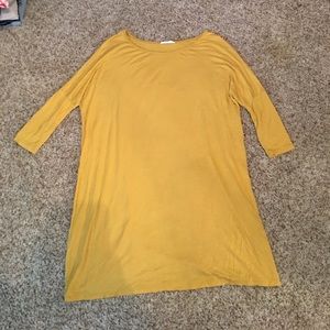 Mustard yellow tunic dress