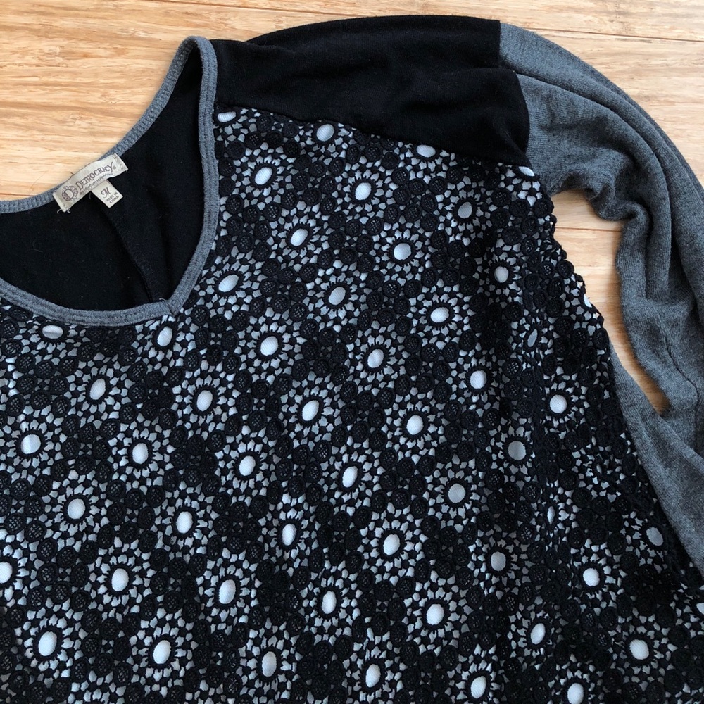 Medium Democracy Sweater with Glower Patterns