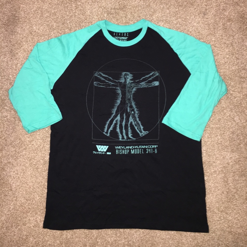 🚹NWOT ALIENS 3/4 Sleeve T-Shirt NWOT