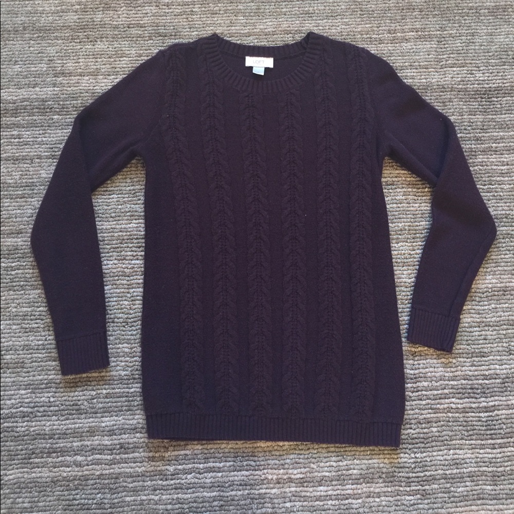LOFT dark wine sweater