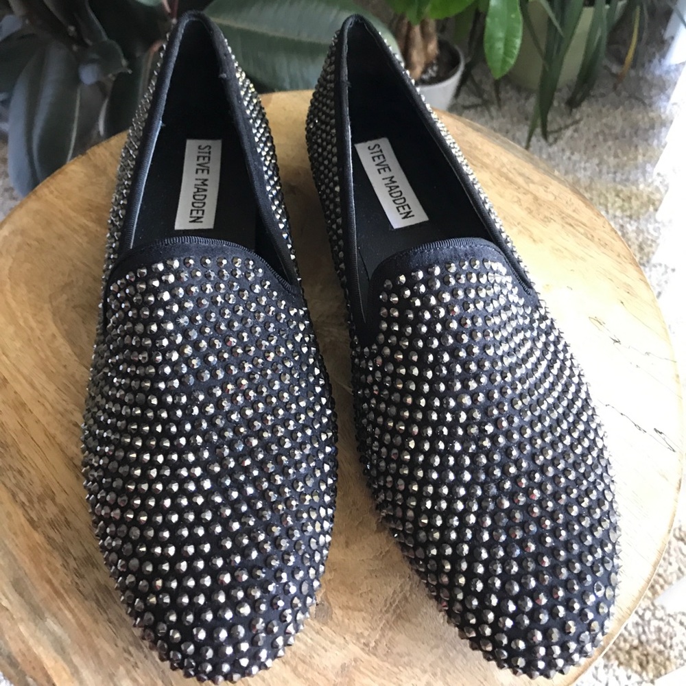 Steve Madden studded smoking flats
