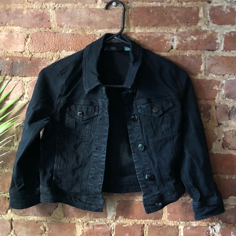BDG Urban Outfitters Black Crop Denim Jacket