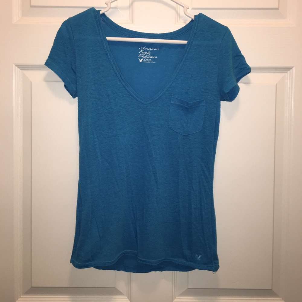 Blue V-Neck